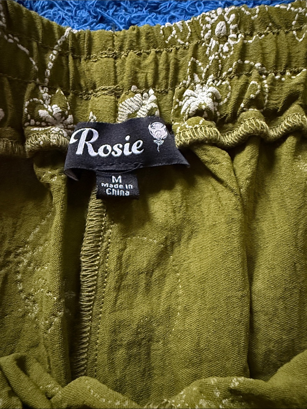 π NEW Rosie Wide Leg Green Paisley embroidery Print Pants - Picture 3 of 7